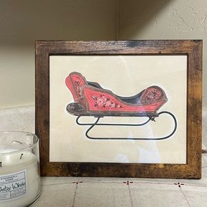 Vintage Farmhouse Christmas Holiday Decor Frame